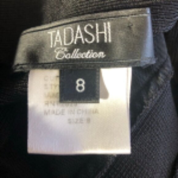 Tadashi Collection Fit and Flare Floral Midi Dress Black White Size 8 - Picture 9 of 13